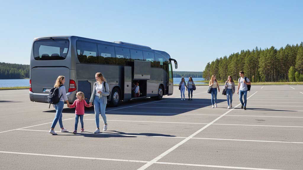 Buss vid Borås Djurpark