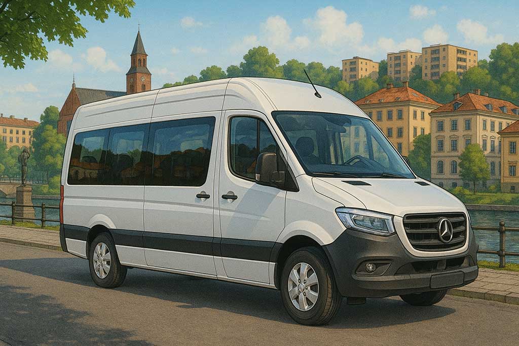 Minibuss för rundturer och gruppresor i Borås