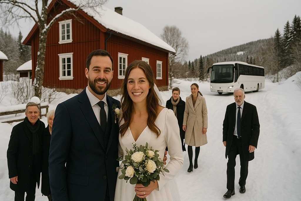 Bröllopstransport i Dalarna