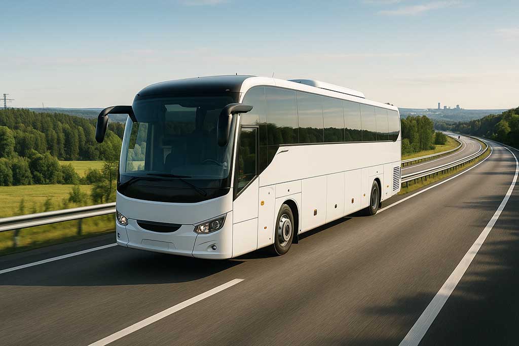 Turistbuss som kör sträckan Stockholm-Göteborg